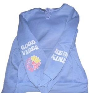 Good Vibes Blue Trendy Hoodie